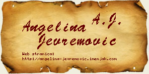 Angelina Jevremović vizit kartica